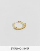 Asos Gold Plated Sterling Silver Chain Faux Nose Ring - Gold