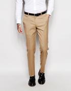 Asos Skinny Suit Trousers In Camel - Camel