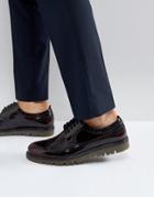 Walk London Timmy Chunky Brogue Shoes - Red