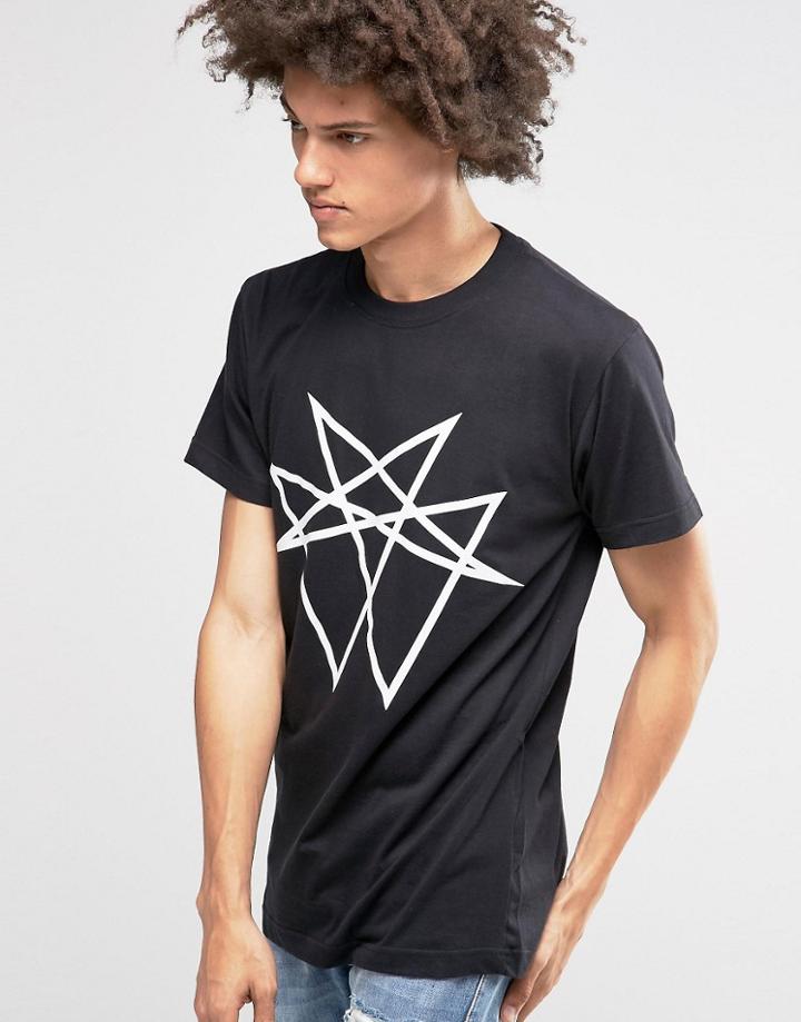 Long Clothing Octogram Oversized T-shirt - Black
