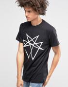 Long Clothing Octogram Oversized T-shirt - Black