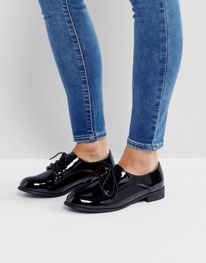 London Rebel Clean Lace Up Shoe - Black
