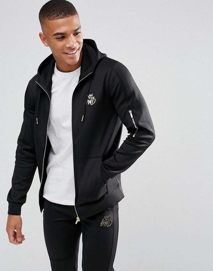 Kings Will Dream Hoodie In Black With Gold Logo - Black