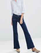 Vila Front Pocket Mini Flare Jeans - Blue