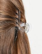 Asos Design Large Hair Clip Claw In Clear Plastic
