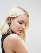 Asos Statement Star Ear Cuff - Silver