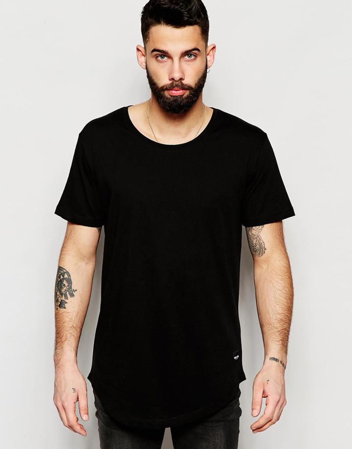 Only & Sons Longline T-shirt - Black