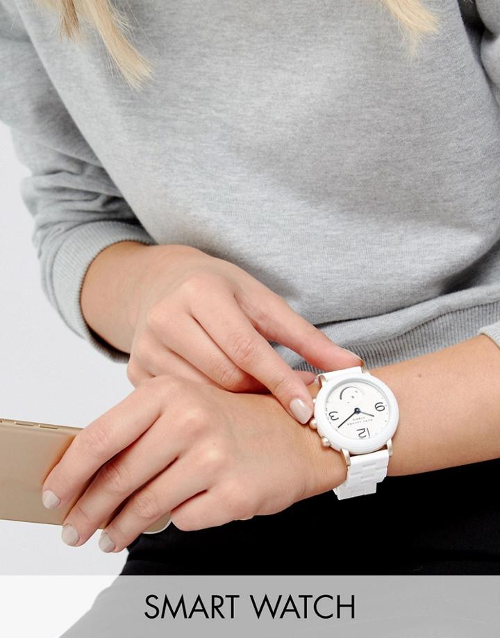 Marc Jacobs Connected Mjt1004 Bracelet Hybrid Smart Watch In White - White