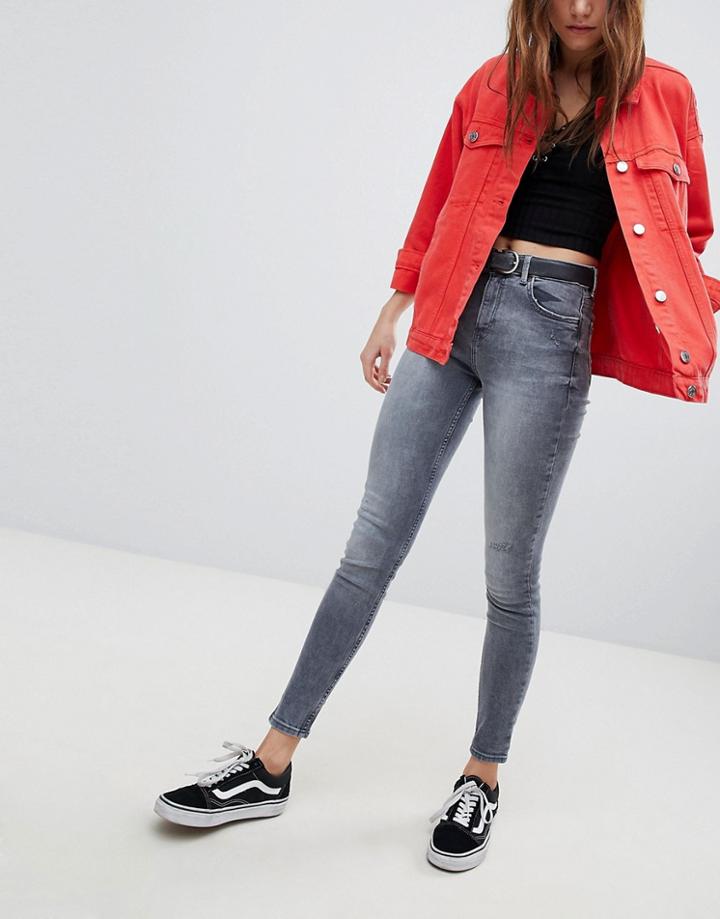 Bershka Worn Jean - Gray