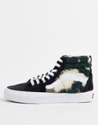 Vans Sk8-hi Sherpa Sneakers In Black Camo