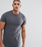 Asos Design Tall T-shirt With Crew Neck In Gray - Gray