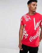 Hype X Coca Cola T-shirt In Red With Logo Print - Red
