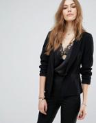 Vero Moda Ruched Blazer - Black