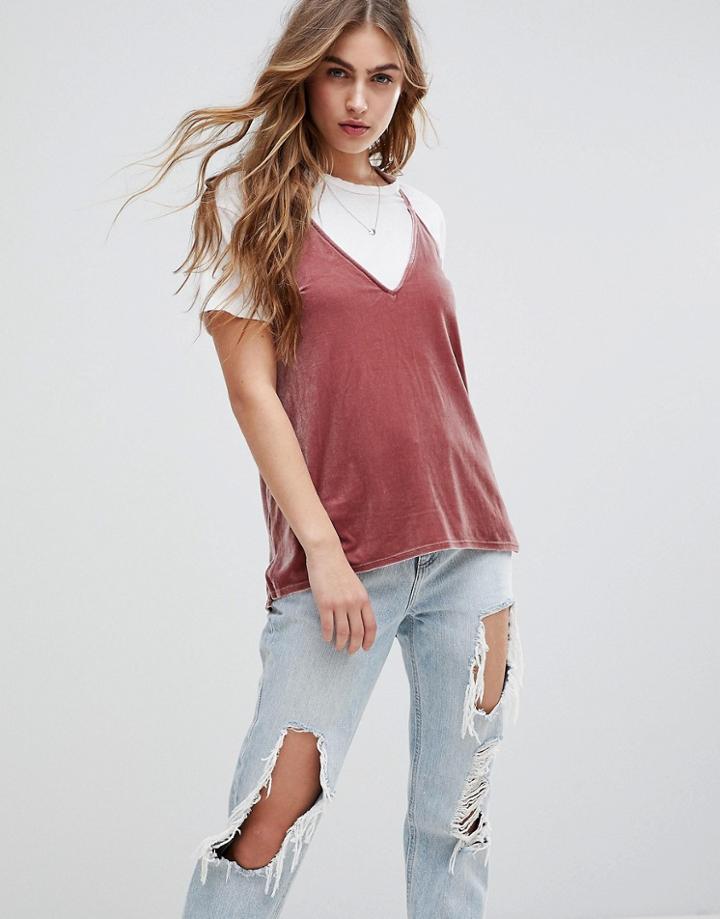 Abercrombie & Fitch Velvet Cami - Pink
