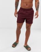 Nike Volley Super Short Swim Short In Burgundy Ness9502-606