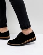Dead Vintage Suede Cork Brogue Shoes - Black
