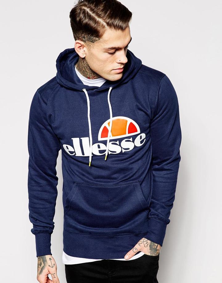 Ellesse Hoodie With Classic Logo - Navy