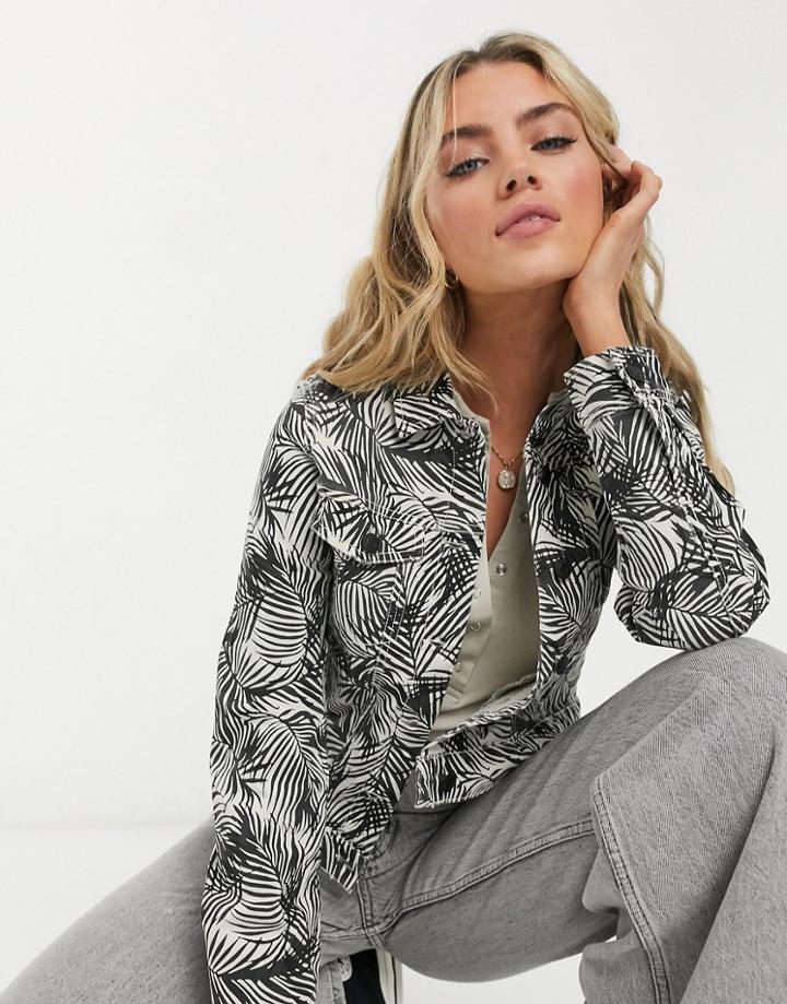 Vero Moda Denim Jacket In Cream-white