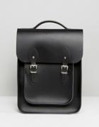 The Leather Satchel Company Portrait Backpack - Charcoal Black