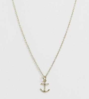 Kingsley Ryan Sterling Silver Gold Plated Anchor Necklace - Gold