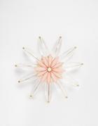 Asos Opaque Center Flower Brooch - Pink