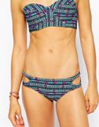Billabong Geo Delight Cut Out Bikini Bottom - Geo Green
