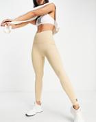 Adidas Training Sculpt Seamless Leggings In Stone-neutral