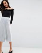 Asos Mixed Pleat Occasion Culottes - Multi