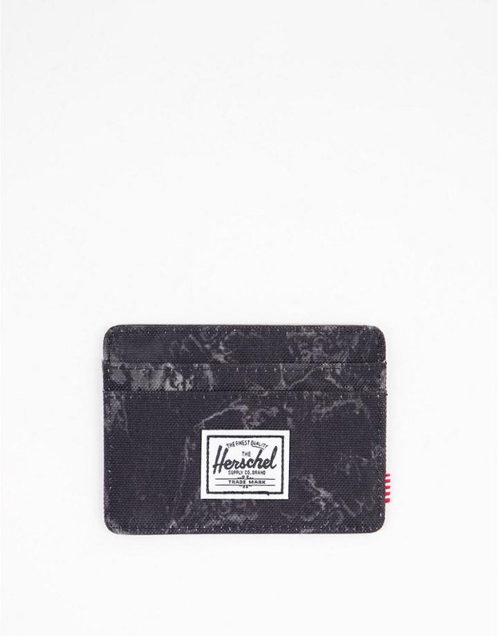 Herschel Supply Co Charlie Cardholder In Black Marble