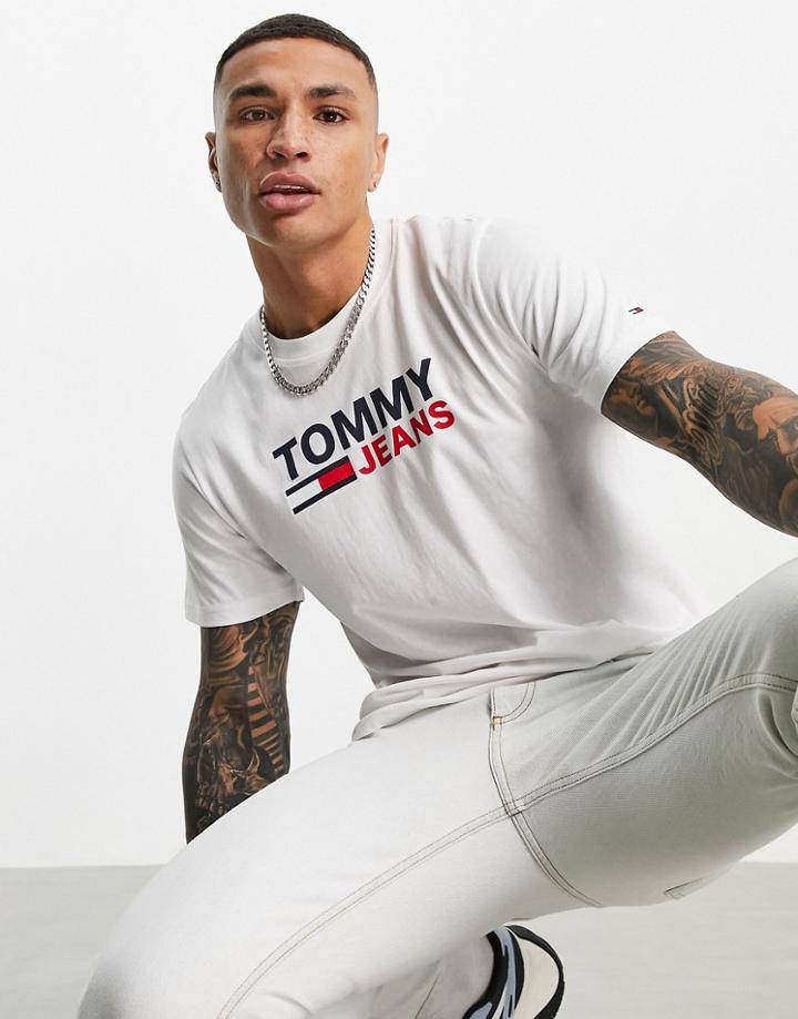 Tommy Jeans Corp Logo T-shirt In White
