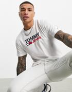 Tommy Jeans Corp Logo T-shirt In White