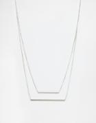 Selected Femme Alexa Multirow Necklace - Silver