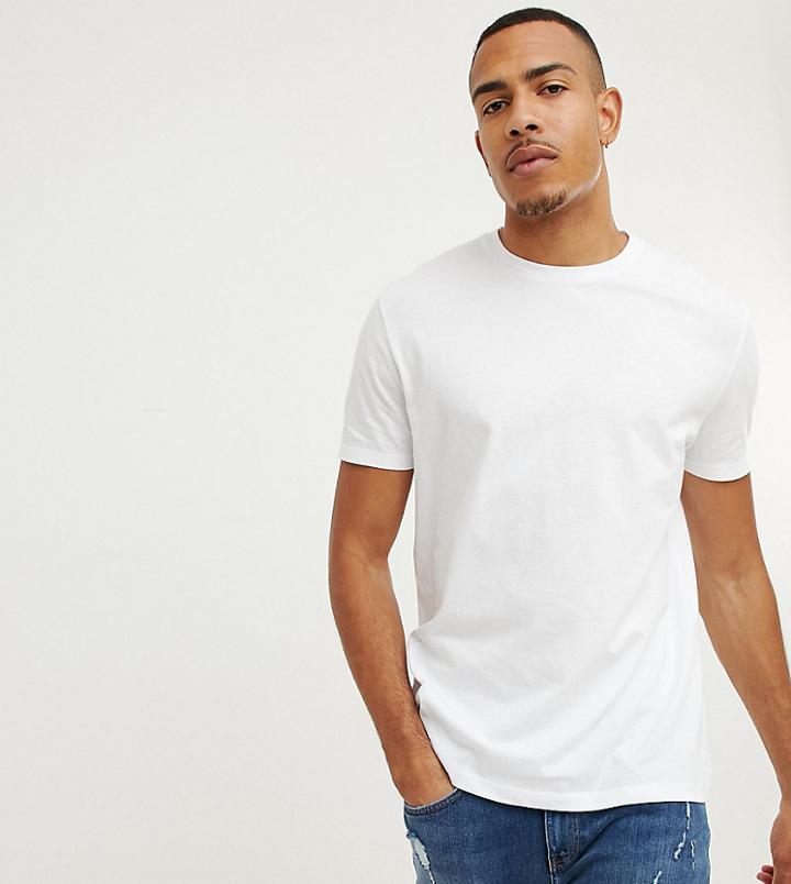 Asos Design Tall Relaxed Fit T-shirt In White - White