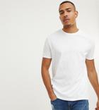 Asos Design Tall Relaxed Fit T-shirt In White - White