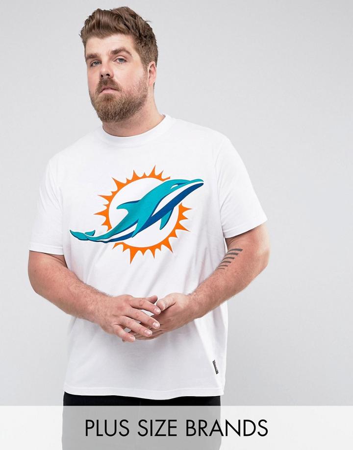 Majestic Plus Nfl Miami Dolphins T-shirt - White