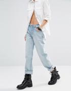 Diesel Rosket High Waist Relaxed Boyfriend Jeans - Blue