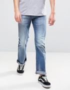 Diesel Zatiny Bootcut Jean 084dd Mid Wash Abraisions - Blue