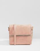 New Look Metal Bar Chain Crossbody Bag - Pink