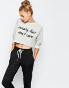 Minkpink Don't Care Crop Sweater - Cream