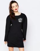 Love Moschino Skuba Dress With Panther Emblem - Black