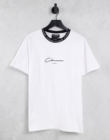 Closure Printed Logo T-shirt In White
