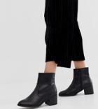 New Look Pu Block Heeled Boot In Black