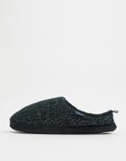 Farah Padded Low Top Slippers In Black Marl