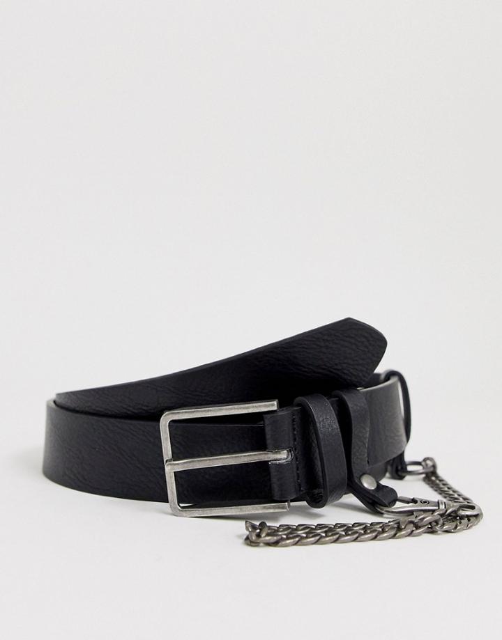 Bershka Belt In Black