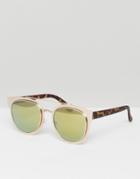 New Look Double Bar Preppy Sunglasses - Brown