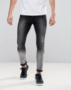 Brooklyn Supply Co Ombre Black To Gray Jeans - Black
