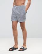 Ringspun Swim Shorts In Geo Print - Navy