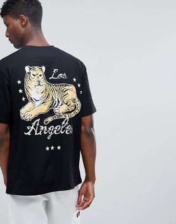 Systvm Oversized Tiger Back Print T-shirt - Black