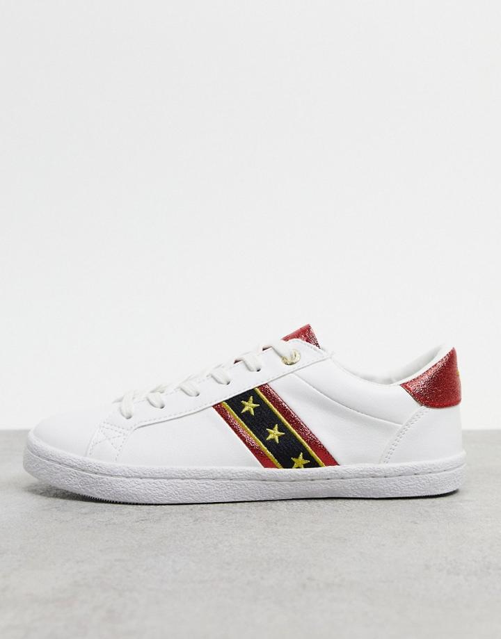 Superdry Priya Sleek Low Lace Up Sneakers In White