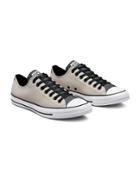 Converse Chuck Taylor All Star Ox Hybrid Texture Color Block Slub Cotton Sneakers In String-grey